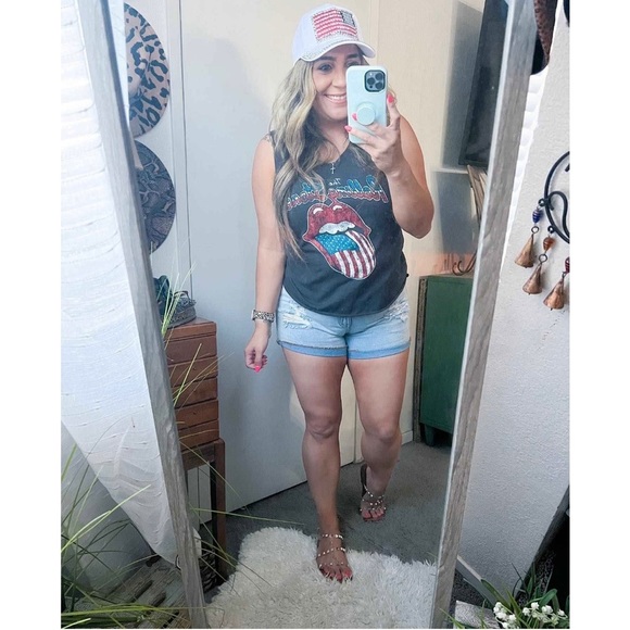 NWT The Rolling Stones American Flag
Logo Graphic Cropped Tank Top - Black XS - Picture 5 of 13